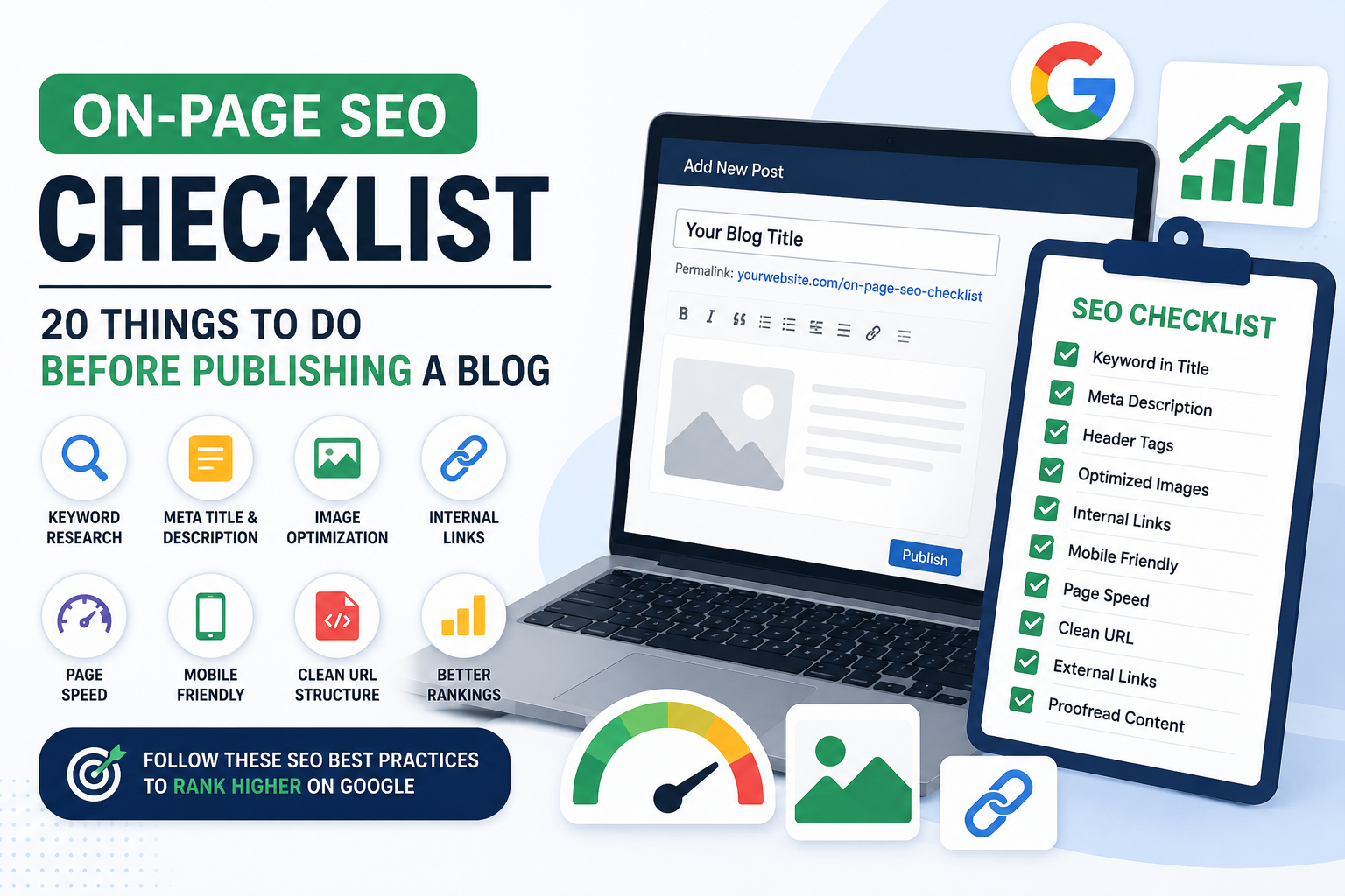 On-Page SEO Checklist: 20 Things to Do Before Publishing a Blog